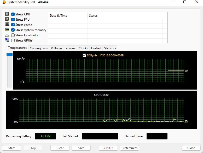Стресс-тест в Aida64